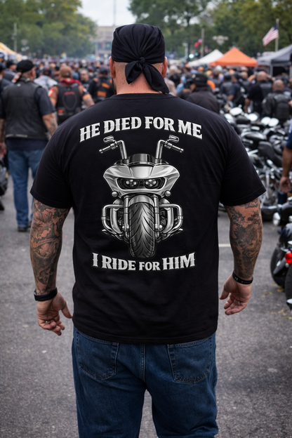 Baggers For Christ Tee | Bagger Motorcycle Shirt | Christian Club Style Bagger Life Shirt