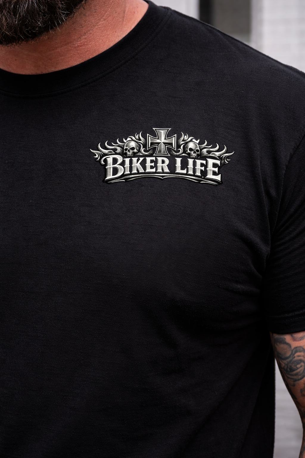 Biker T Shirt Bagger Life Tee I Work Hard So My Bike Gets Nice Things Motorcycle Gift Mens Black