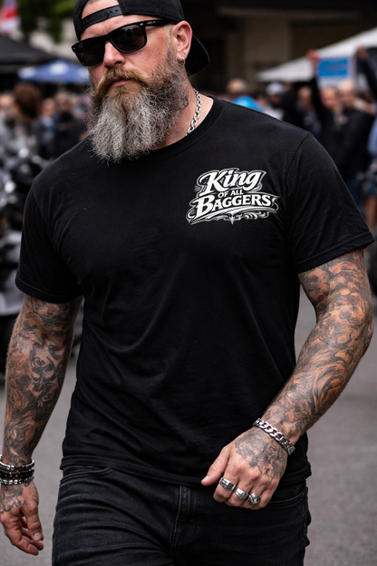 King Of All Baggers Shirt | Bagger Motorcycle Tee | Bagger Rider Shirt | Harley Bagger T-Shirt | Big Wheel Bagger | Biker Gift | Street Glide Style