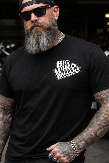 Big Wheel Energy Biker T-Shirt | Big Wheel Bagger Shirt | Custom Bagger Tee | Street Glide Road Glide Shirt | Motorcycle Rider Shirt | Bagger Life