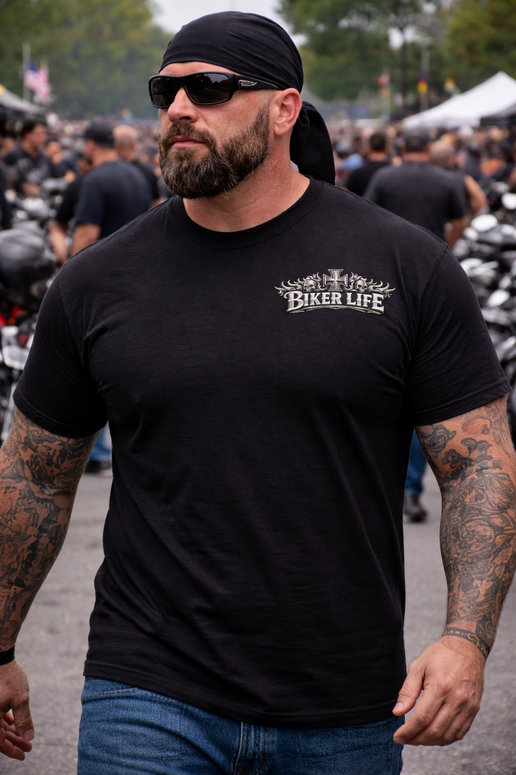 Biker T Shirt Bagger Life Tee I Work Hard So My Bike Gets Nice Things Motorcycle Gift Mens Black